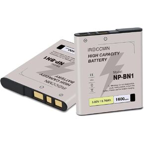 2-Pack NP-BN1 Battery,1600mAh for Sony NP-BN1 NPBN1 BC-CSN and Cyber-Shot DSC-QX10 QX30 QX100 DSC-TF1 DSC-TX10 TX20 TX30 DSC-W530 DSC-W570 DSC-W650 DSC-W800 DSC-W830