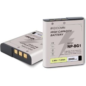 2-Pack NP-BG1 Battery,2000mAh for Sony NP-BG1 NPBG1 NP-FG1 NPFG1 and Cyber-Shot DSC-W120 W150 W220 DSC-H3 H7 H9 H10 H20 H50 H55 H70 DSC-HX5V