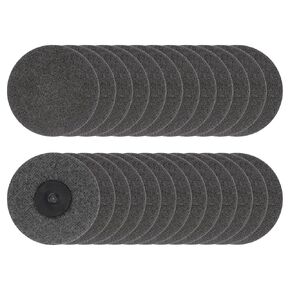 HARFINGTON 25pcs Quick Change Sanding Discs 3" 400 Grit R-Type Roll Lock Nonwoven Fiber Conditioning Disc Sandpaper for Die Grinder Grinding Fast Cutting, Brown