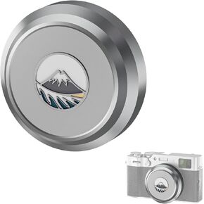NEEWER Lens Cap for X100V & X100VI, Aluminum Alloy Snap On Lens Protector Cover with Scratch Resistant Interiors, Compatible with Fujifilm X100V & X100VI, Silver, CA112