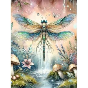 Acudotr Diamond Painting Kits for Adults, 5D DIY Bee Diamond Art Kits for Beginners, Full Drill Diamond Painting Kits for Home Wall Decor, Flower, 12x16 Inch
