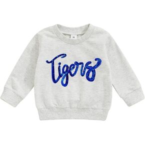 YINGISFITM Toddler Baby Girl Boy Sweatshirt Long Sleeve Shirt Crewneck Pullover Sweater Fall Winter Clothes Outfit in Kuwait