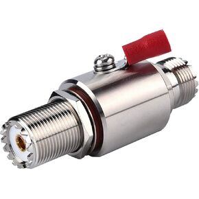 UHF Lightning Arrestor PL-259 Lightning Surge Protector PL259 Plug (UHF Male) to SO239 Socket (UHF Female) Bulkhead