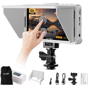 VILTROX DC-V1 5.5 inch Monitor 4K Touchscreen Camera Video Monitor HDMI in/Out Camera Field Monitor with Battery DSLR Monitor for Sony Canon Nikon 400nits 3D LUT 160°Wide View 1920X1080 HD