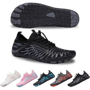 Hike Footwear Barefoot Shoes - Women & Men Wide Toe Water Shoes for Swimming & Running - Breathable, Non-Slip Athletic Footwear