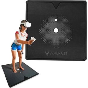 Asterion Rollable 41" VR Mat |Anti-Fatigue| *Black* Upgraded 2024!!!-Thicker,Softer,Lighter- Virtual Reality Floor Orientation Mat for Meta Quest and Other VR/MR headsets |Origin VR Mat 2024|