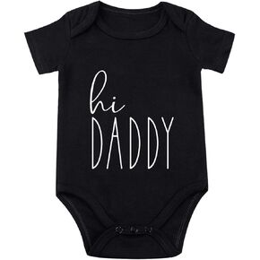 listery infant baby boys girl Hi Daddy Onesie Pregnancy Announcement hi Daddy Bodysuit