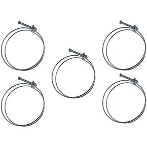 Taytools 114905 5-Piece 4 Inch Double Wire Hose Clamps Spring Steel for Dust Collector