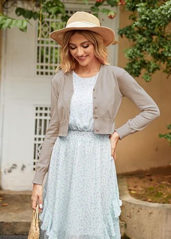 سترة نسائية من GRACE KARIN مفتوحة من الأمام ومكتنزة من بوليرو وأكمام طويلة (S-4XL) in Kuwait