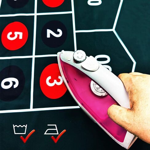 BALIKEN WaLiken 36"x72"Double Sided Casino Roulette and Craps Tabletop Felt Layout Mat - Perfect for Casino Game Night (Blue) in Saudi Arabia