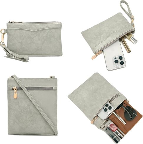 حقيبة ظهر نسائية من Soperwillton مصنوعة من جلد البولي يوريثان ومضادة للسرقة، حقيبة كتف أنيقة للسفر، مجموعة من 3 قطع in Kuwait