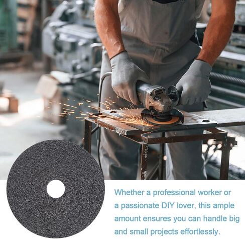 HARFINGTON 25PCS Silicon Carbide Resin Fiber Grinding and Sanding Discs 7" x 7/8" Center Hole 36 Grit Fiber Abrasive Discs for Grinding Polishing in Saudi Arabia