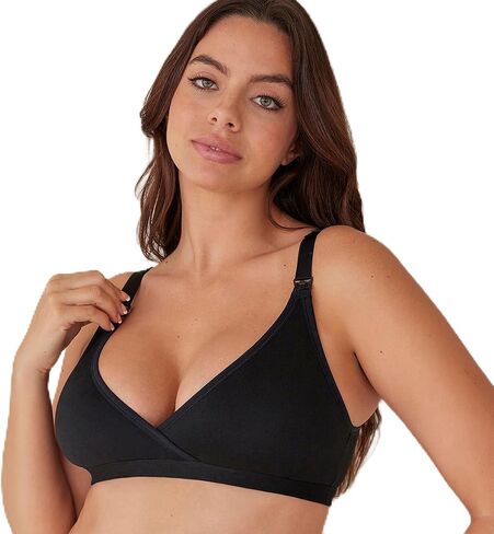 BUMPSUIT Comfy Nursing Bra - Supportive Postpartum Bra for Breastfeeding Moms | Front Clasps, Adjustable Straps in Saudi Arabia
