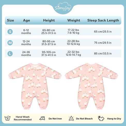 SIMYJOY Toddler Sleep Sack with Feet 2.5 TOG Quilted Toddler Sleeping Bag with Legs Winter Toddler Wearable Blanket 6M-2T in Saudi Arabia
