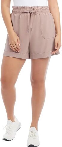 Danskin Womens' Woven Paperbag Shorts (US, Alpha, X-Large, Regular, Regular, Stormy Weather) in Kuwait