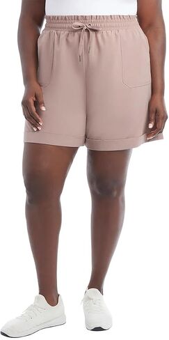 Danskin Womens' Woven Paperbag Shorts (US, Alpha, X-Large, Regular, Regular, Stormy Weather) in Kuwait
