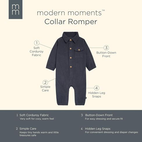 Modern Moments baby-boys Corduroy Romper in Saudi Arabia