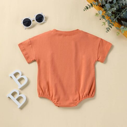 Merqwadd Baby Boy Girl Bubble Romper Infant Oversize Plain Crewneck T-Shirt Bodysuit Tops in Saudi Arabia