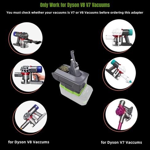 for V8 Battery Adapter, Convert Power Tool Battery to for V8 Battery Replacement (for Milwaukee to for Dyson V8 Battery) in Saudi Arabia