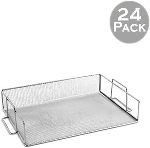 YBM Home Mesh Stackable Letter Tray Desk Organizer for Documents, Papers, Files, and Legal Letters, Black Paper Tray Organizer for Desktop Office, Home, College or Dorm Room - 1 Unit, Black 2251 in Saudi Arabia