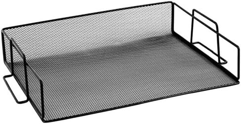 YBM Home Mesh Stackable Letter Tray Desk Organizer for Documents, Papers, Files, and Legal Letters, Black Paper Tray Organizer for Desktop Office, Home, College or Dorm Room - 1 Unit, Black 2251 in Saudi Arabia