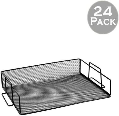 YBM Home Mesh Stackable Letter Tray Desk Organizer for Documents, Papers, Files, and Legal Letters, Black Paper Tray Organizer for Desktop Office, Home, College or Dorm Room - 1 Unit, Black 2251 in Saudi Arabia