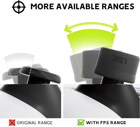 مجموعة مقابض الإبهام ELETIUO المكونة من 8 قطع مريحة من منظور الشخص الأول متوافقة مع أجهزة بلاي ستيشن 4 (PS4)، وحدة تحكم بلاي ستيشن 5 (PS5)، أغطية واقية مع 4 تصميمات، أغطية أعواد الإبهام التناظرية من السيليكون المضادة للانزلاق، أسود in Kuwait