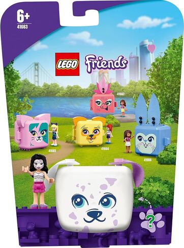 LEGO Friends Emma’s Dalmatian Cube 41663 Building Kit; Puppy Toy Creative Gift for Kids Comes with an Emma Mini-Doll Toy, New 2021 (41 Pieces) in Saudi Arabia