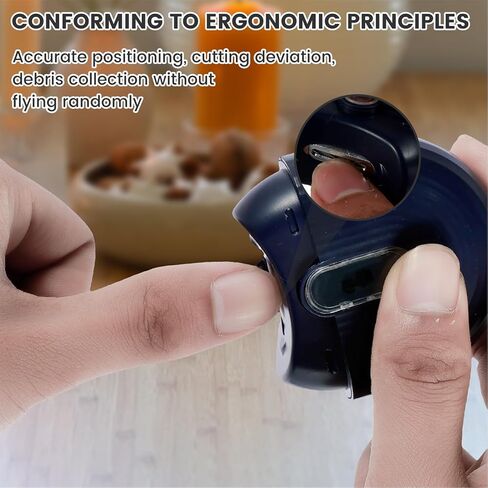 Electric Nail Clipper with 2 Speeds Levels and Nail Clip Box, Rechargeable Safety Electric Baby Nail Trimmer with Light,Portable Nail Cutter Fingernail Cutter for Kid Adult Seniors (BU) in Saudi Arabia