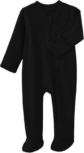KISBINI Baby Kids Sleep and Play, Baby Cotton Pajamas with Mitten Cuffs, 2 Way Zipper Footed Sleeper Newborn-12 Months in Saudi Arabia