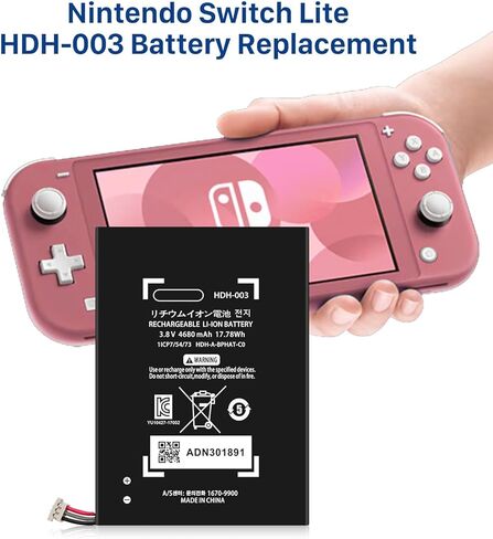 بطارية EDIPEKA HDH-003، 4680 مللي أمبير في الساعة 2024 استبدال بطارية دورة 0 جديدة لجهاز Nintendo Switch Lite، Lite HDH-003 HDH-001 Lite مع مجموعة أدوات بديلة احترافية in Kuwait