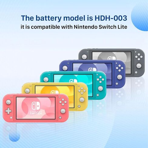 بطارية EDIPEKA HDH-003، 4680 مللي أمبير في الساعة 2024 استبدال بطارية دورة 0 جديدة لجهاز Nintendo Switch Lite، Lite HDH-003 HDH-001 Lite مع مجموعة أدوات بديلة احترافية in Kuwait