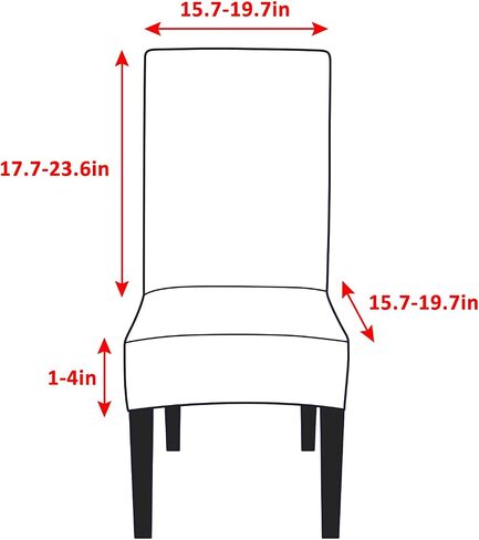 Stretch Chair Covers for Dining Room Set of 4, Dining Chair Slipcovers Protector Cover Removable Washable, Spandex Parsons Back Chair Covers for Kitchen,Diner,Party,Wedding(White Lines) in Saudi Arabia