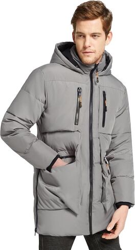 Orolay Men's Thickened Down Jacket Hooded Winter Coats with 6 Pockets in Saudi Arabia