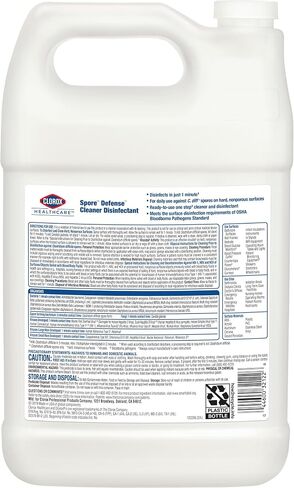 Clorox Healthcare Spore Defense Cleaner Disinfectant, Closed System Refill Bottle, 128 Fl Oz (Package May Vary) (32122) in Saudi Arabia