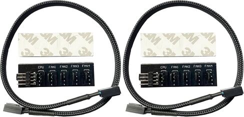 1 Pack PWM Fan Splitter Hub for Compuer Cooler Case Fans 1 to 5 Way(4pin+3pin) in Saudi Arabia