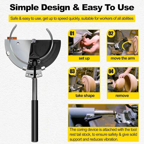 لنظام حفظ الأوعية الخشبية/نظام حفظ الأوعية الكامل مع شفرتين عاليتي القوة لحفر فراغات الوعاء من 3 إلى 12 بوصة على مخرطة الخشب BSVR in Kuwait