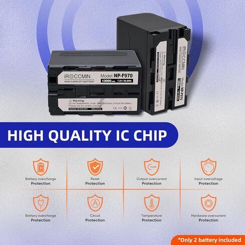 2-حزمة بطارية NP-F970 ، 13000 مللي أمبير لسوني NP-F930 NP-F950 NP-F960 NP-F550 NP-F530 NP-F330 NP-F570 كاميرات يدوية in Kuwait