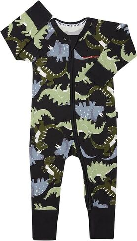 بدلة بوندز بيبي زيبي وندر سوت - ديناصور اكسبلور باللون الأسود، 2-3 سنوات، طباعة L8r in Kuwait