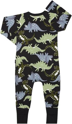 بدلة بوندز بيبي زيبي وندر سوت - ديناصور اكسبلور باللون الأسود، 2-3 سنوات، طباعة L8r in Kuwait