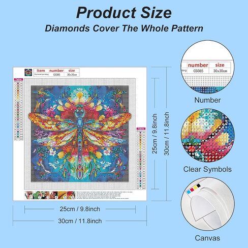 Acudotr Diamond Painting Kits for Adults, 5D DIY Bee Diamond Art Kits for Beginners, Full Drill Diamond Painting Kits for Home Wall Decor, Flower, 12x16 Inch in Saudi Arabia