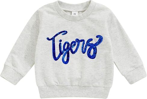 YINGISFITM Toddler Baby Girl Boy Sweatshirt Long Sleeve Shirt Crewneck Pullover Sweater Fall Winter Clothes Outfit in Kuwait