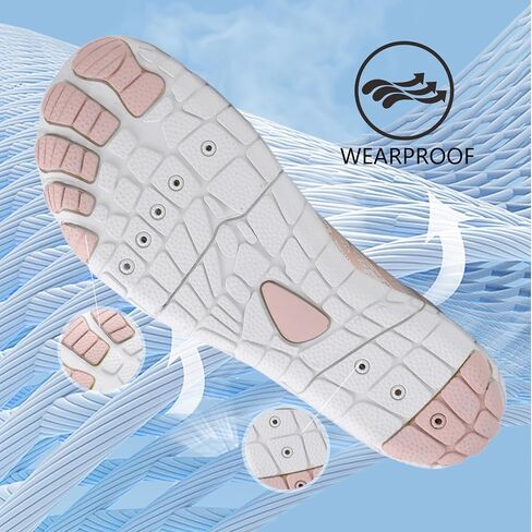 أحذية Hike Footwear حافية القدمين - أحذية مائية بمقدمة واسعة للنساء والرجال للسباحة والجري - أحذية رياضية قابلة للتنفس وغير قابلة للانزلاق in Saudi Arabia