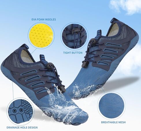 أحذية Hike Footwear حافية القدمين - أحذية مائية بمقدمة واسعة للنساء والرجال للسباحة والجري - أحذية رياضية قابلة للتنفس وغير قابلة للانزلاق in Saudi Arabia