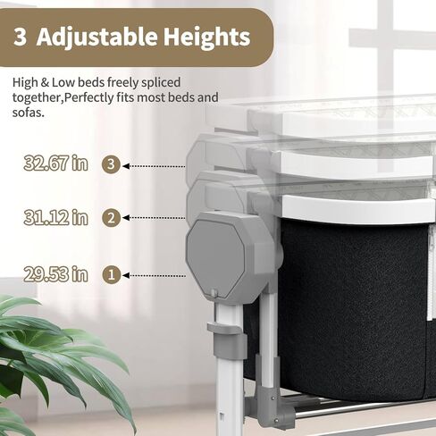 Electric Rocking Bassinet for Baby, Automatic Baby Bedside Bassinet Cribs 3 Height Adjustable, Smart Baby Bassinets Sleeper on Wheels,Remote Control Rocking Baby Cribs for Newborn with 5-Speed Swing in Saudi Arabia