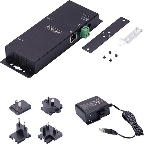 StarTech.com 4-Port Serial to Ethernet Adapter, IP Serial Device Server for Remote RS232 Devices, Wall/DIN Rail, LAN to DB9 in Kuwait