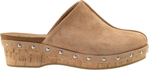 Corkys Footwear Newbie 1.75-Inch Platform Wedges Memory Foam Cushioned Slip-On with Chic Stud Detailing Stylish Comfort for Fall in Saudi Arabia