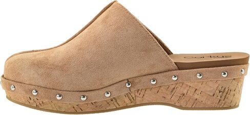 Corkys Footwear Newbie 1.75-Inch Platform Wedges Memory Foam Cushioned Slip-On with Chic Stud Detailing Stylish Comfort for Fall in Saudi Arabia