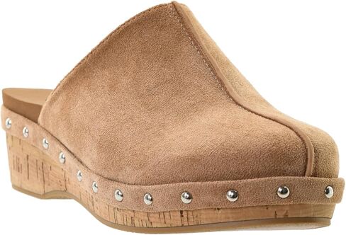 Corkys Footwear Newbie 1.75-Inch Platform Wedges Memory Foam Cushioned Slip-On with Chic Stud Detailing Stylish Comfort for Fall in Saudi Arabia