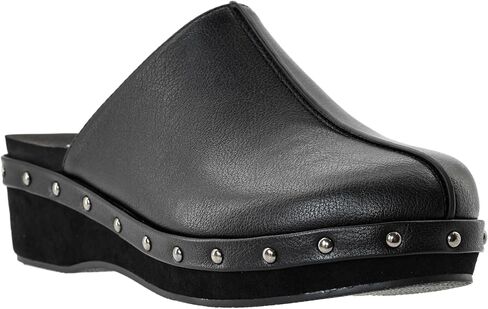 Corkys Footwear Newbie 1.75-Inch Platform Wedges Memory Foam Cushioned Slip-On with Chic Stud Detailing Stylish Comfort for Fall in Saudi Arabia